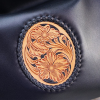 Sac seau en cuir véritable pour femme, style rétro 2025, fermeture à cordon, motif floral, durable, luxueux, usage quotidien, modèle T6616