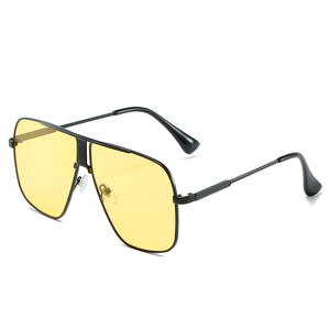 Lunettes de soleil carrées de luxe en métal RTS Fashion, grandes, verres PC UV400, monture complète, unisexe, pour extérieur, tendance 2026 - Product Image 5