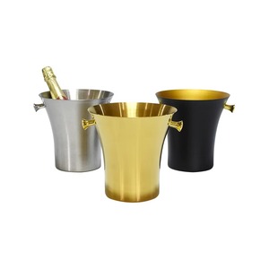 On sale premium metal ice <b>bucket</b> is expertly crafted from high-quality stainless steel with black coated - Product Image 2