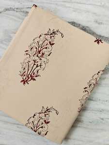 Floral Print Hand Block Cotton Fabric Artisan Made <b>Material</b> <b>for</b> <b>Sewing</b>, Garment Making, Quilting & Wholesale Supply - Product Image 2