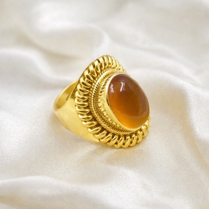 Handmade 925 Sterling <b>Silver</b> <b>Ring</b> Orange Carnelian Gemstone Vintage Tribal Boho <b>Statement</b> <b>Ring</b> Women Jewelry for Unisex Men - Product Image 5