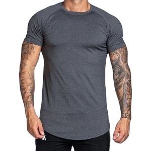 T-shirts pour hommes en gros, personnalisables, à manches courtes, coupe ajustée, séchage rapide, écologiques, respirants, pour le sport, la course à pied, la remise en forme et la musculation - Product Image 1