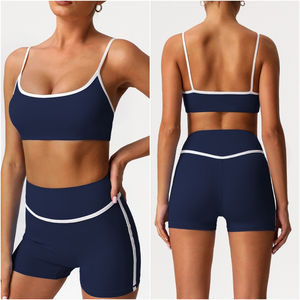 Ensemble de yoga 3 pièces pour femmes grandes tailles, couleur unie, leggings de sport à compression abdominale haute élasticité - Product Image 3
