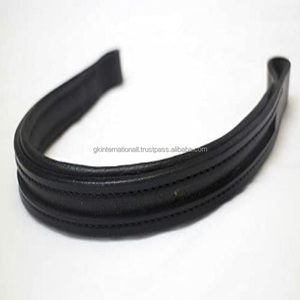 Banda de cuero para cejas de caballo, banda acolchada de cuero, hecha a medida en negro y marrón, de grano superior, todos los tamaños disponibles - Product Image 5