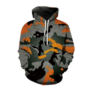 Sudadera con Capucha Extra Grande con Estampado de Camuflaje, Unisex, Corte Regular, Informal, de Poliéster Tejido, para Invierno - Product Image 5