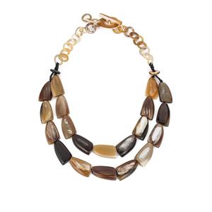 Collar de Cuerno de Búfalo Hecho a Mano MN EXPORTS MNE-435 con Cadenas de Estilo Antiguo Brillantes y Pulimentadas para Mujeres y Niñas, Artesanía Natural - Product Image 1