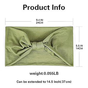 <b>Head</b> <b>Wrap</b>, Fashion Solid Color Headbands, Twist Knot Hair Accessories, Soft Fabric Hairband for Girls - Product Image 2