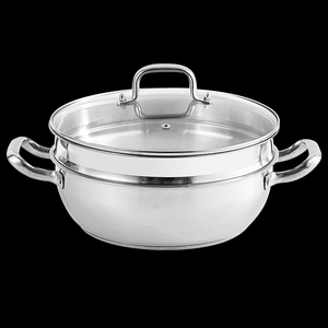 Heavy Duty <b>Steamer</b> Pot With Multi Layer Stainless Steel Body Tight Sealing Lid Comfortable Cool Touch Handles - Product Image 1