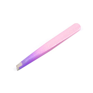 Pince à épiler professionnelle 1 pièce en acier inoxydable à pointe fine, inclinée et plate pour l'épilation et le maquillage, multicolore - Product Image 5