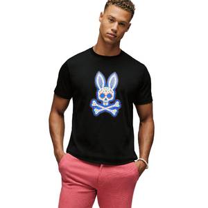 <b>Men's</b> <b>Collarless</b> Spandex Cotton T-<b>Shirt</b> Regular Length Soft Stretch Fabric Short Sleeve Casual Regular Fit Fashion - Product Image 2