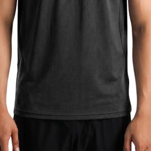 T-shirt noir pour homme, léger, respirant, col rond, manches courtes, fitness, gym, entraînement, performance, vêtements de sport - Product Image 5