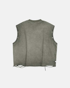Camiseta sin mangas para hombre con ojales, 100% algodón lavado, cuello redondo, estilo moderno para verano, fabricante y proveedor mayorista OEM - Product Image 5