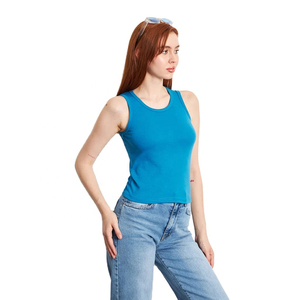 Camiseta sin mangas de algodón a prueba de sudor, la más vendida, para mujer, cómoda y ajustada, ideal para yoga, gimnasio, deportes y playa. - Product Image 4