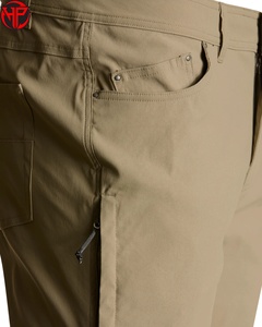 Pantalon de randonnée mi-lourd pour homme, couleur kaki, avec poche cargo, en mélange de coton respirant, pantalon décontracté pour l'extérieur - Product Image 3