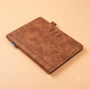 Agenda A5 Aurelux Premium en velours importé, relié, avec porte-cartes, journal exécutif, planificateur de bureau, organisateur professionnel, intérieur 80 GSM - Product Image 5