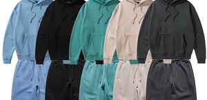 Conjunto Deportivo Unisex con Capucha, Sudadera de Color Sólido, Pantalones Jogger de Algodón, Corte Holgado Informal, Largo Completo, Ropa de Otoño - Product Image 5
