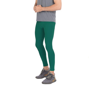 New men High Waist Solid Color Full Length Leggings <b>Stretch</b> Breathable Yoga Pants - Product Image 5