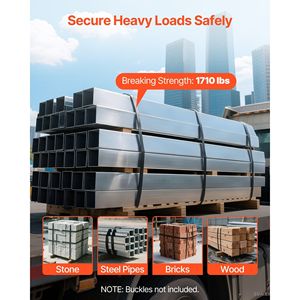 Bobina di reggia in acciaio 3/4 x 0,02 x 300 piedi, resistenza al taglio 1710 libbre, rotolo di fasciatura metallica per ambienti difficili - Product Image 2