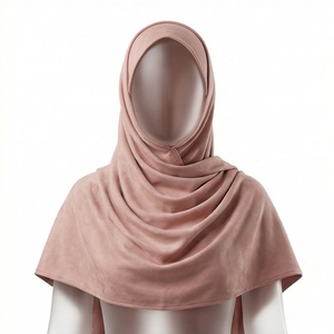 Hiyab de poliéster de color sólido para mujer, tela de chifón, agradable al tacto, para uso diario, pañuelo étnico de Oriente Medio. - Product Image 1