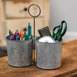 Porte-couverts minimaliste en métal galvanisé, design épuré, rangement pour ustensiles de cuisine modernes - Product Image 6