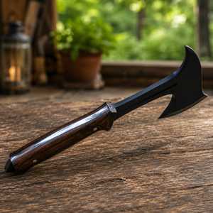Cuchillo para Pizza de Acero al Carbono Forjado a Mano, Mango de Madera de Palisandro, 9 Cuchillas, Grado Industrial, Herramienta para Bushcraft, Camping y Supervivencia al Aire Libre - Product Image 2