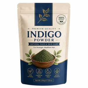 OEM ODM Indigo Leaves Powder 100% Pure & Natural (Indigofera Tinctoria) Herbal Hair Color Powder for Natural Coloring - Product Image 1