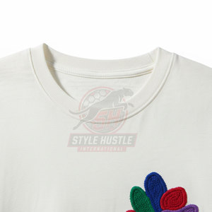 T-shirt brodé 100 % coton sur mesure, le plus vendu, avec logo personnalisé, pour homme, coupe ample, imprimé - Product Image 5