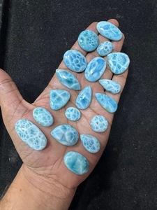Pierres précieuses de Larimar de qualité supérieure AAA |   Formes variées et tailles personnalisées |   Pierres naturelles faites à la main pour bagues et pendentifs. - Product Image 3