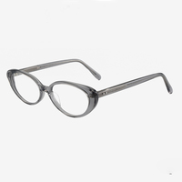 26005 Montures Optiques Vintage Cat Eye en Acétate pour Femmes, Lunettes de Créateur Surdimensionnées, Monturas Opticas en Acetato