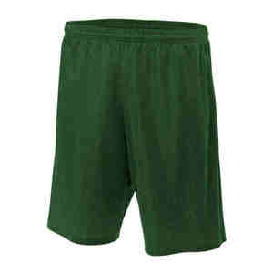 Custom Logo Men's High Quality Double <b>Layer</b> Polyester Gym Mesh Shorts <b>Mid</b> Waist Elastic Waist Breathable Heat-Transfer Printed - Product Image 2