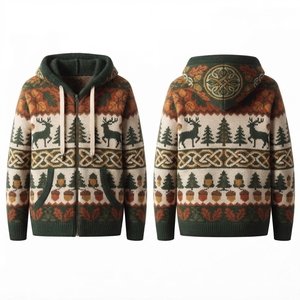 Sweat-shirt à capuche en jersey tricoté épais 500 GSM en coton, coupe oversize à épaules tombantes, style streetwear, coupe classique pour homme - Product Image 4