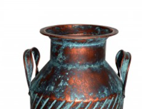 Vase décoratif en métal fait main Patine antique Design moderne Vase à fleurs en fer pour la maison, le jardin et l'extérieur Mariage côtier pour Pâques - Product Image 4