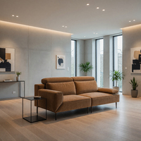 Canapé de loisirs multifonctionnel moderne Gerbrsi avec appui-tête et accoudoirs réglables, canapé-lit pivotant, design à pieds hauts pour salon