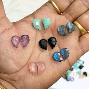 Piedras Preciosas Talladas a Mano en Forma de Alas: Labradorita, Amatista, Amazonita, Ónix Negro, Cuarzo Rosa, Venta al por Mayor de Piedras Sueltas Talladas en Forma de Alas - Product Image 3