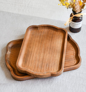 Plateau de service en bois d'acacia pour Noël, assiettes de table, plateaux à dessert, plateau à sushi pour restaurant et cuisine - Vente en gros - Product Image 3