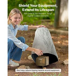 Copertura per Pompa da Giardino in Finta Roccia Realistica, Leggera e Resistente alle Intemperie in Poliresina, Copertura per Serbatoio Effetto Roccia - Product Image 6