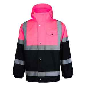 Veste de travail hiver, sécurité, imperméable, haute visibilité, réfléchissante, pour homme, pour travaux routiers - Product Image 2