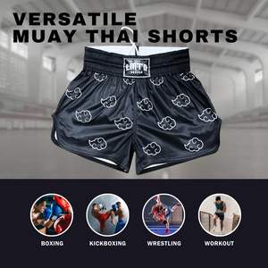 Pantalones Cortos de Muay Thai para Hombre, Cintura Elástica Lateral, para Entrenamiento, Gimnasio, Kickboxing, Ligeros, con Estampado Colorido, Top para Hombre, Muay Thai, Artes Marciales - Product Image 6