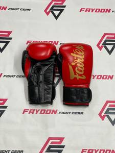 ถุงมือชกมวยไทย Fairtex คุณภาพสูง หนังแท้ สำหรับฝึกซ้อม MMA ออกแบบโลโก้ได้ น้ำหนักเบา ปรับขนาดได้ - Product Image 1