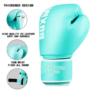 Guantes de Boxeo de Cuero PU con Logotipo Personalizado, Acolchado Grueso, Soporte para Muñeca, Entrenamiento, Sparring, Guantes Deportivos para Boxeo con Saco Pesado, OEM - Product Image 5