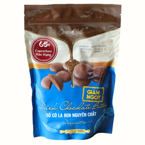 Manufacturer Shipping Direct Real Dark Pure <b>Chocolate</b> 65% Cocoa Button 1KG Bulk Selling Bakery Biscuits Cookies HALAL OEM/ODM - Product Image 1