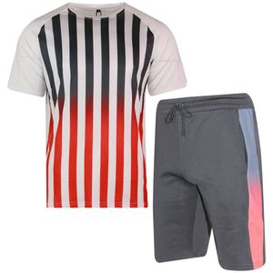 Conjunto de chándal hasta la rodilla reversible estampado totalmente personalizado para hombres y adultos, camisa de verano y diseño corto - Product Image 6