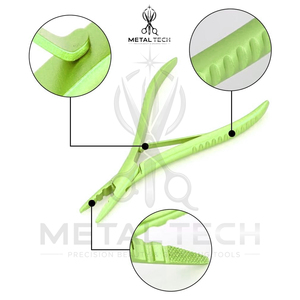 Pince professionnelle vert citron en acier inoxydable pour l'élimination des extensions capillaires, ouvre-micro-anneaux multi-trous, outil de décollement pour salon - Product Image 5