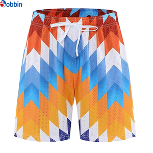 Pantalones Cortos Deportivos Cómodos para Hombre, Pantalones Cortos de Verano con Estampado Personalizado, Color Sólido, Sublimación, Malla, Ropa de Playa, Cintura Elástica - Product Image 4