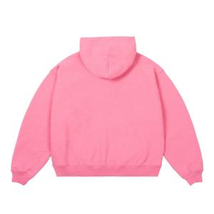 Conjuntos de sudadera y pantalón unisex personalizados con bordado, de algodón, de felpa francesa, color rosa, con cremallera, para invierno - Product Image 3