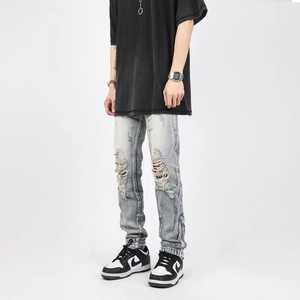 Jeans de Corte Regular para Hombre, Pantalones de Mezclilla Modernos, Cintura Media, 100% Algodón, Corte Recto Ajustado, Lavado Invernal, Estilo Casual, Cómodos y Elegantes - Product Image 2