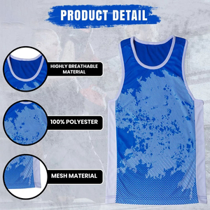 Conjunto de Chaleco y Pantalones Cortos de Boxeo de Diseño Personalizado, Uniforme de Boxeo 100% Poliéster, Uniformes Unisex para Kick Boxing, Transpirable y de Secado Rápido - Product Image 4