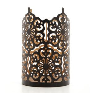 <b>Brass</b> <b>Lantern</b> With Geometric Cutout Design For Home Decoration Heat Resistant Metal Candle Holder high quality - Product Image 3