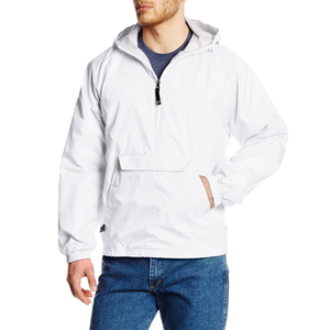 White Color Custom Nylon Plain Windbreaker <b>Jackets</b> <b>Men's</b> Fall Clothing Vintage <b>Pullover</b> Waterproof Windproof <b>Jacket</b> for <b>Men</b> - Product Image 6