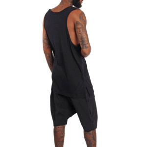 FALCON ENTERPRISES <b>Men's</b> <b>White</b> Sleeveless Tank Top O-Neck Casual Cotton/Bamboo Fiber <b>Vest</b> Breathable Eco-Friendly Quick Dry - Product Image 3